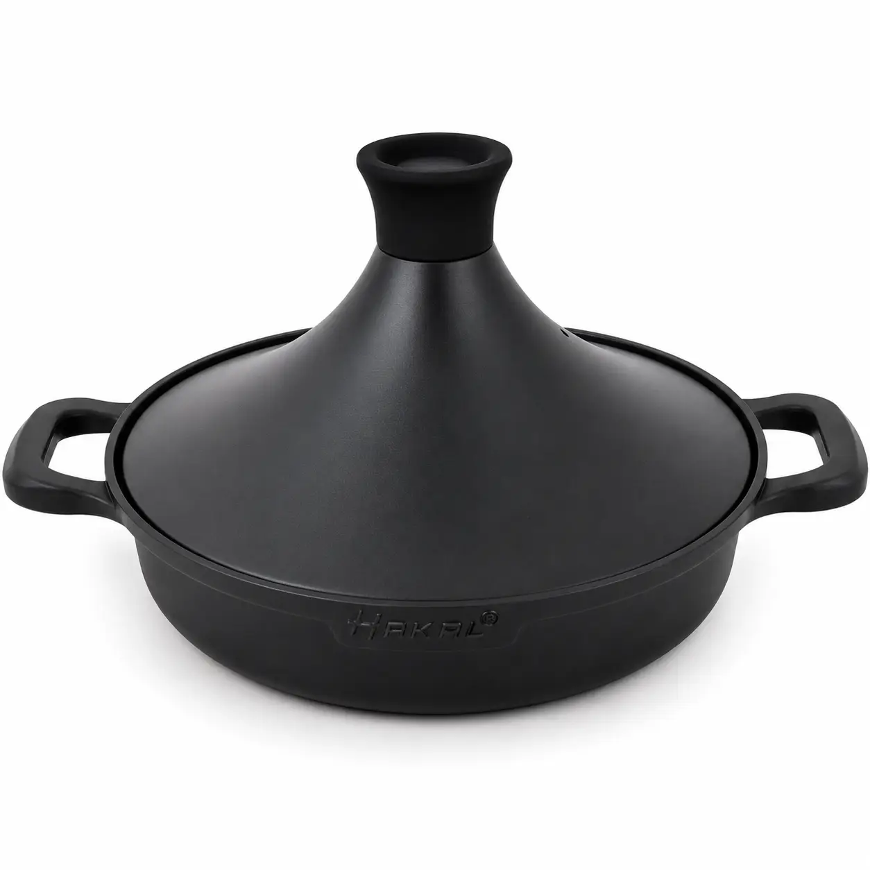 Tajine noir Hakal avec couvercle conique pour induction et tous feux