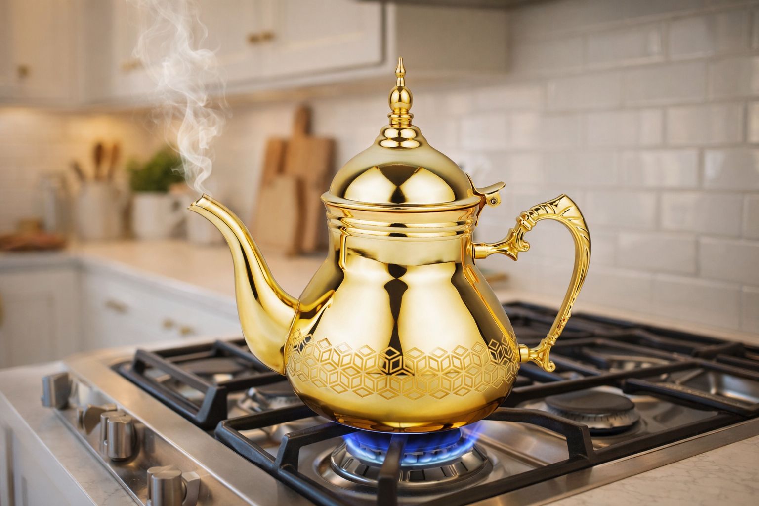 Théière dorée 1,5L induction & tous feux – Image 3
